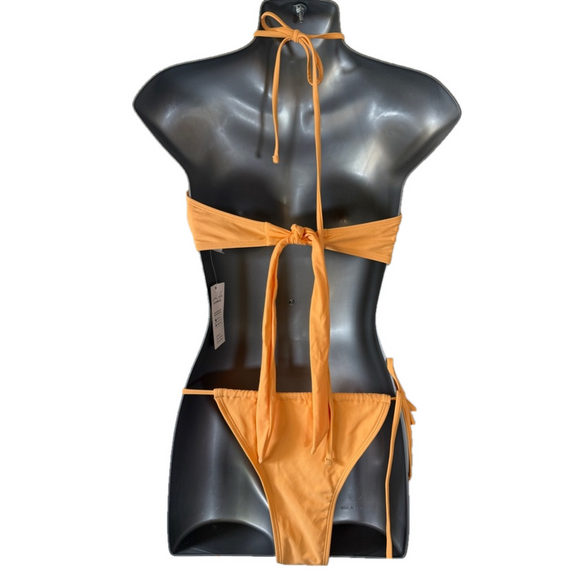 Cupshe X Stassie Oasis Tunneled Top & Extra Cheeky String Bikini Bottoms SKU0907 - Picture 4 of 9